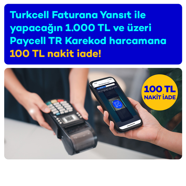 TR Karekod Harcamanıza 100 TL Nakit İade!