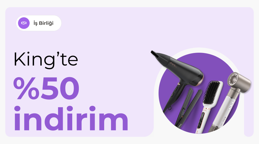King.com.tr Alışverişlerinde %50 İndirim ve Ücretsiz Kargo!