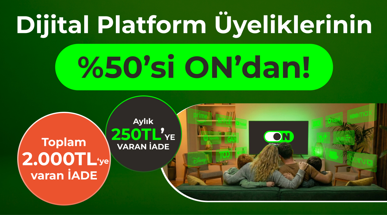 Dijital Platform Üyeliklerinde %50 Nakit İade Fırsatı!