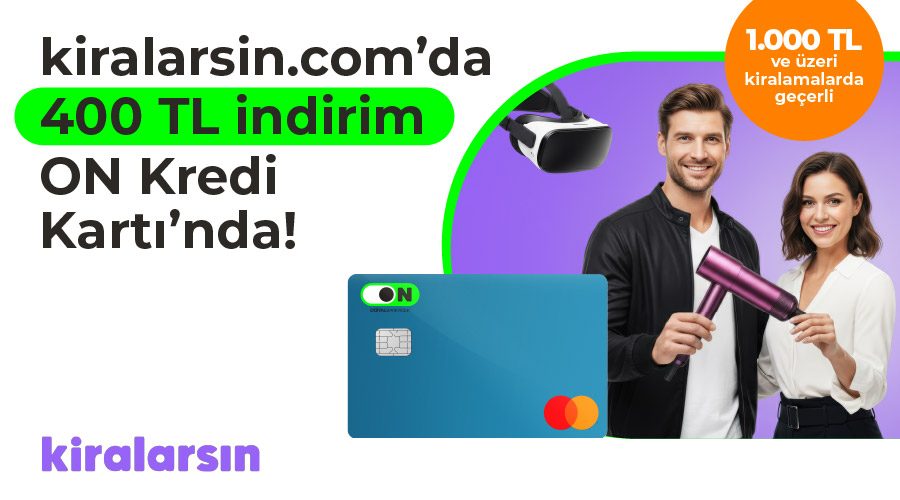 Kiralarsin.com'da 1.000 TL ve Üzeri Harcamaya 400 TL İndirim!