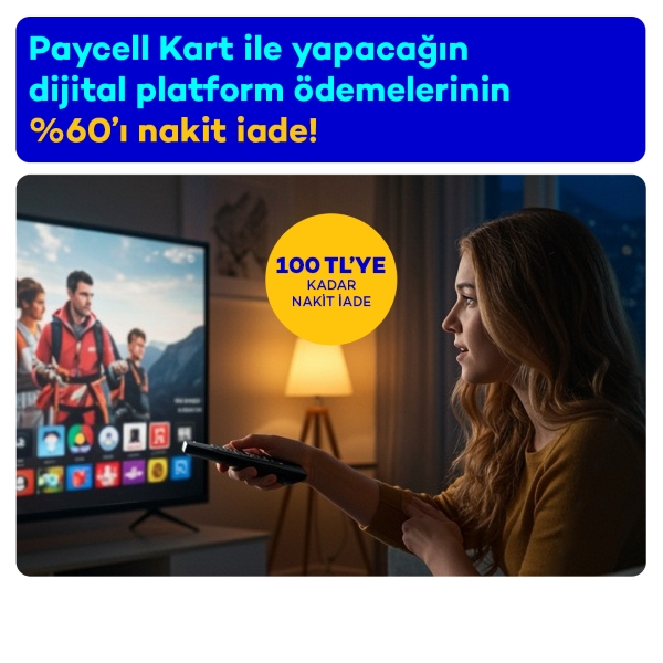 Dijital Platformlarda Anında %60 Nakit İade!