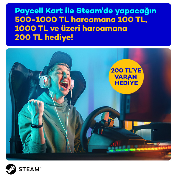 STEAM’de 200 TL Nakit İade!