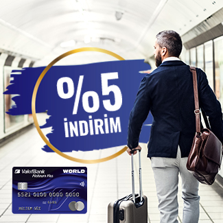 VakıfBank Platinum Plus kartlarla yurt dışı alışverişlerinde %5 indirim!
