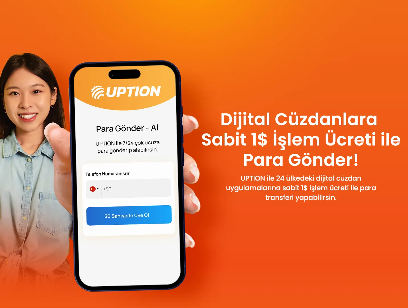 20'den Fazla Ülkeye Sadece 1 USD’ye Para Gönder!