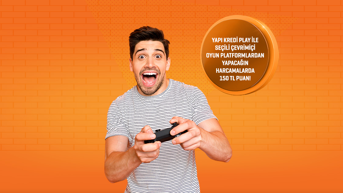 Yapı Kredi Play ile seçili çevrimiçi oyun harcamalarında %50 indirim fırsatı!