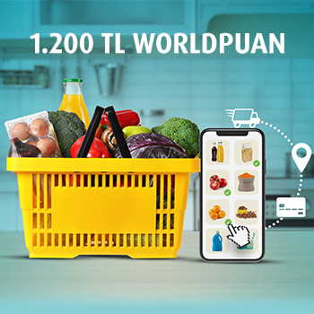 Gıda marketi alışverişlerinize 1.200 TL Worldpuan!