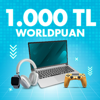 Elektronik eşya alışverişinize 1.000 TL Worldpuan!