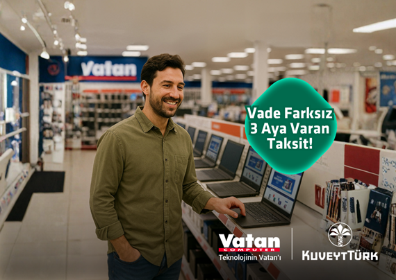 Vatan Bilgisayar’da Vade Farksız 3 Taksit Fırsatı!