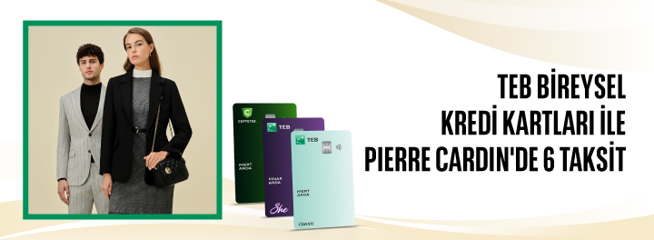 Pierre Cardin'de 6 taksit!