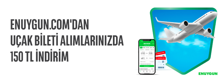 ENUYGUN'dan CEPTETEB'lilere Özel Uçak Biletlerde 150 TL İndirim!