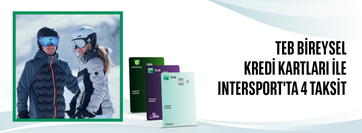 Intersport'ta 4 Taksit!