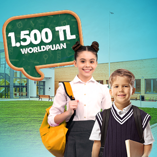 Eğitim kurumlarından yapacağınız harcamaya 1.500 TL'ye varan Worldpuan!