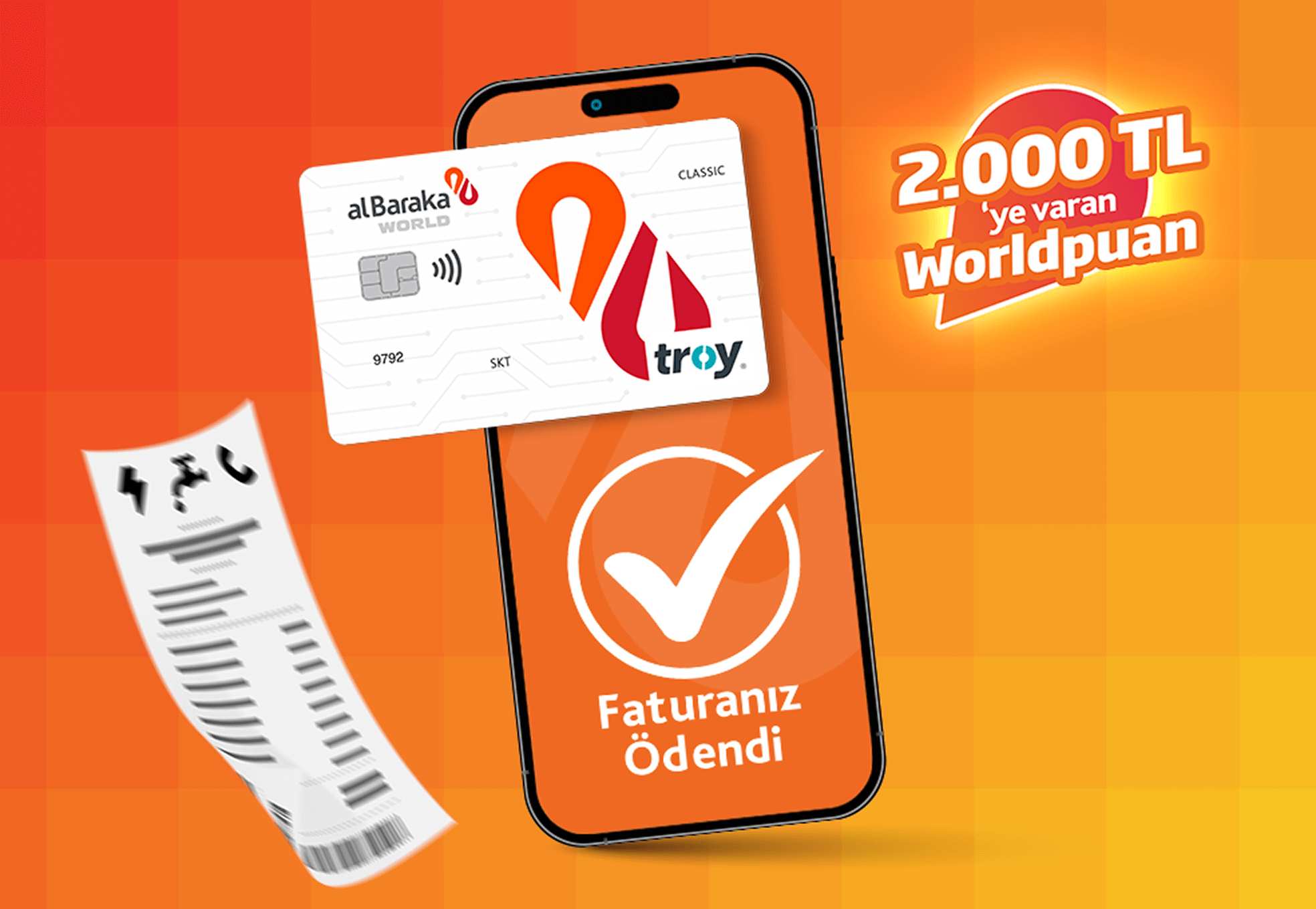 Otomatik Fatura Ödeme Talimatlarınıza Toplamda 2.000 Tl Worldpuan!