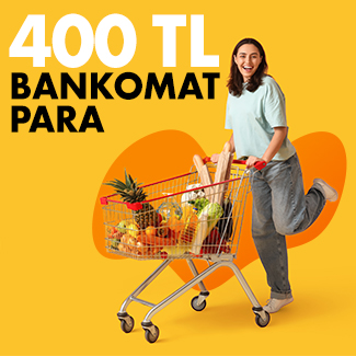 Bankomat Kart ile gıda marketi alışverişlerinize 400 TL Bankomat Para!