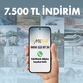 MilPlus Seyahat Hattı üzerinden yapacağınız otel rezervasyonlarına 7.500 TL indirim!
