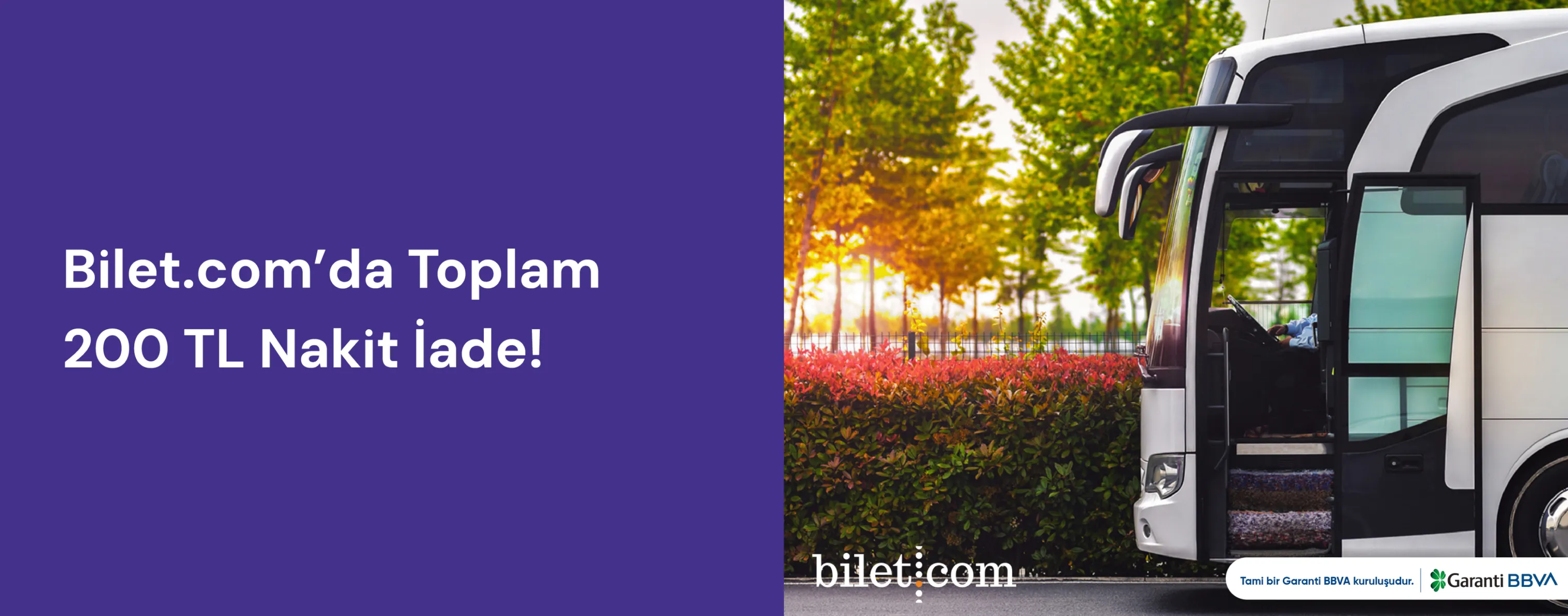 Bilet.com'da Toplam 200 TL Nakit İade!