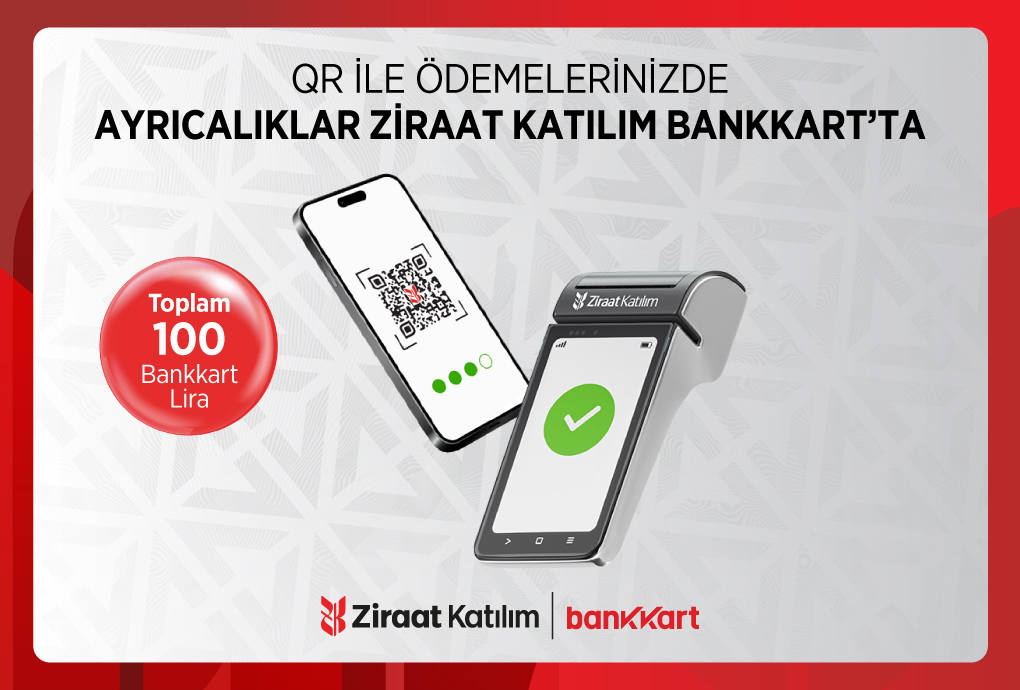 QR ile Ödemelerinize Toplam 100 TL Bankkart Lira!