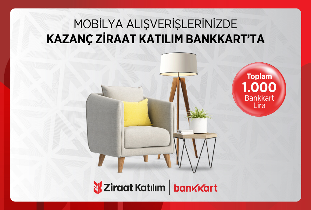 Mobilya Alışverişinize 1.500 TL Bankkart Lira!