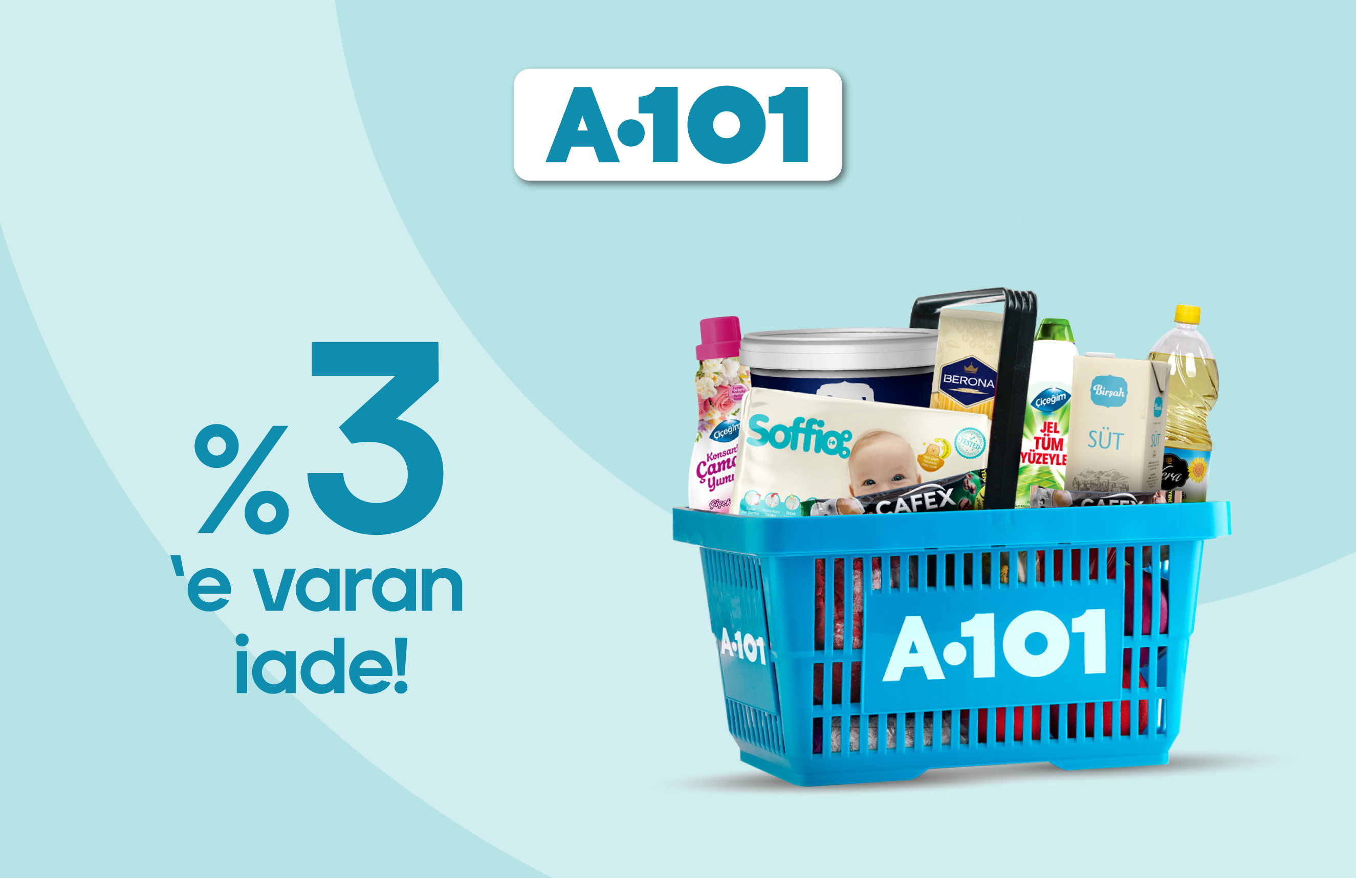 A101’de her alışverişte %3'e varan nakit iade!