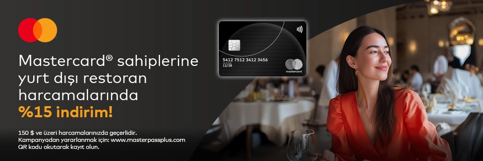 Anadolubank Silver Logolu Mastercard sahiplerine Mastercard Yurt Dışı Restoran Kampanyası