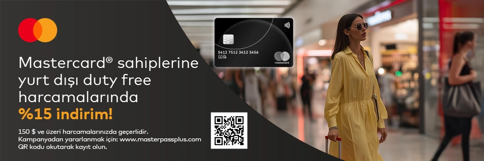 Anadolubank Silver Logolu Mastercard sahiplerine Mastercard Duty Free Kampanyası
