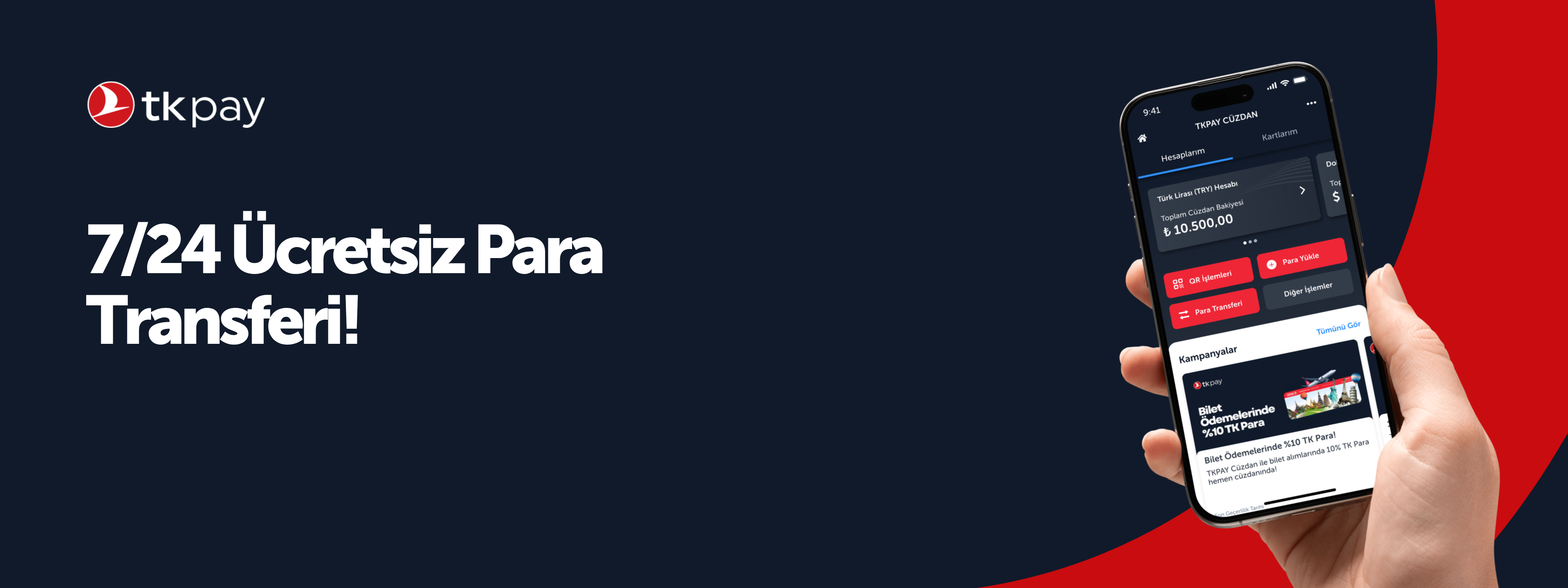 TKPAY Cüzdan ile Ücretsiz Para Transferi!