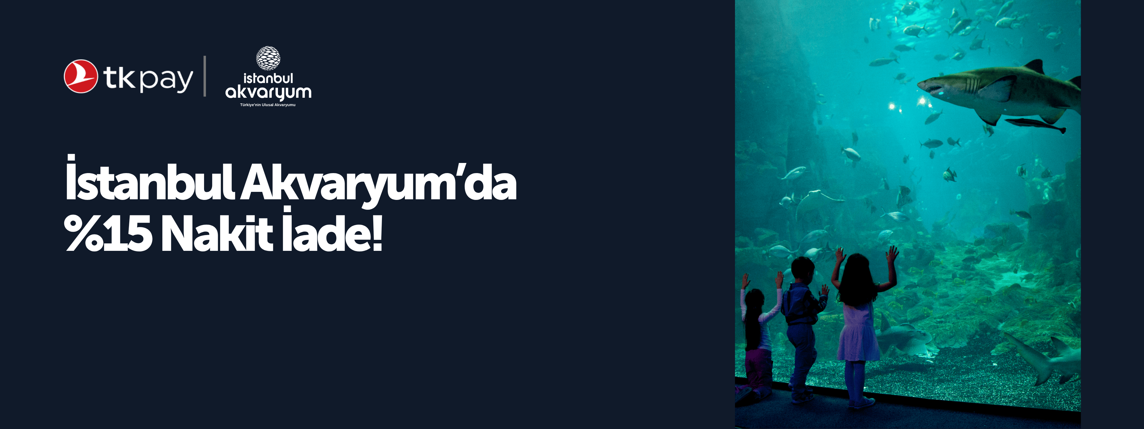 İstanbul Akvaryum'da %15 Nakit İade!
