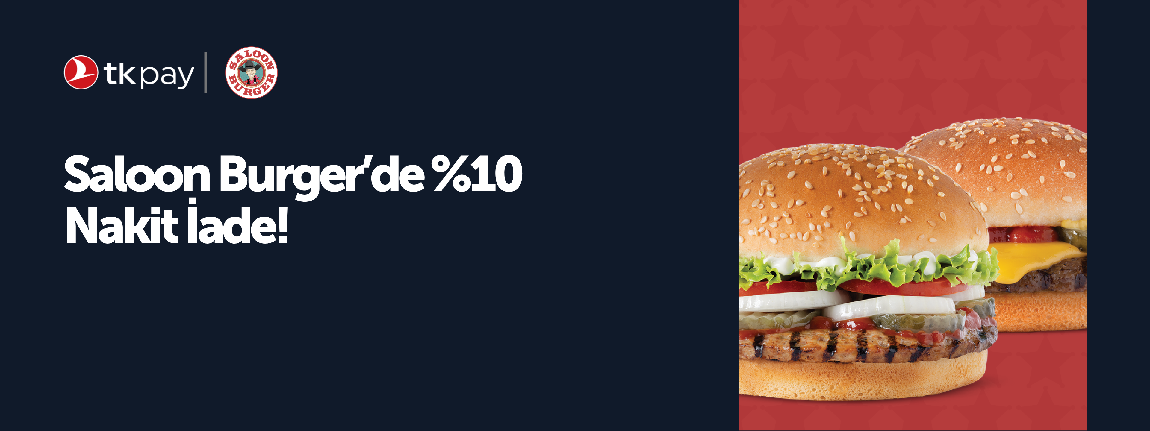 Saloon Burger'de %10 Nakit İade!
