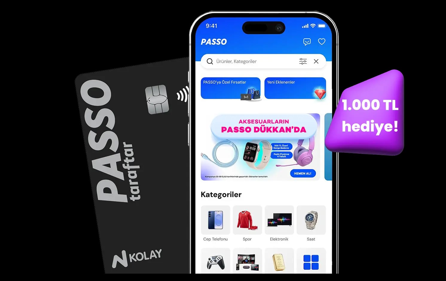 Passo Taraftar banka kartınla yapacağın Passo Dükkan harcamana %50 hediye!