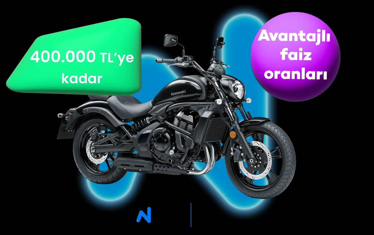 N Kolay motosiklet kredisi ile hayalindeki motosiklet Kawasaki'de seni bekliyor!