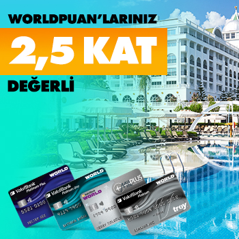MilPlus Seyahat Hattı ve milplus.com.tr üzerinden yapacağınız otel&tur harcamalarınızda 2,5 kat değerli Worldpuan!