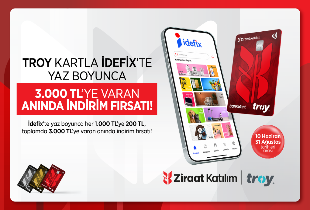 TROY Kartla İdefix’te 3.000 TL’ye Varan İndirim!