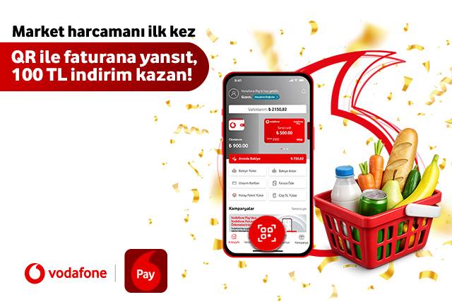 Market harcamanı ilk kez QR ile faturana yansıt, 100 TL indirim kazan!