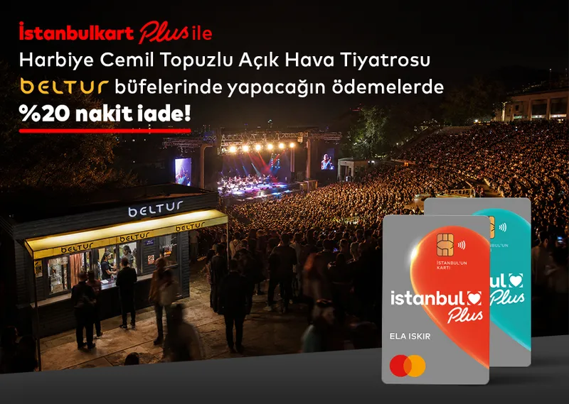 İstanbulkart Plus ile Harbiye Beltur Büfelerinde %20 Nakit İade!