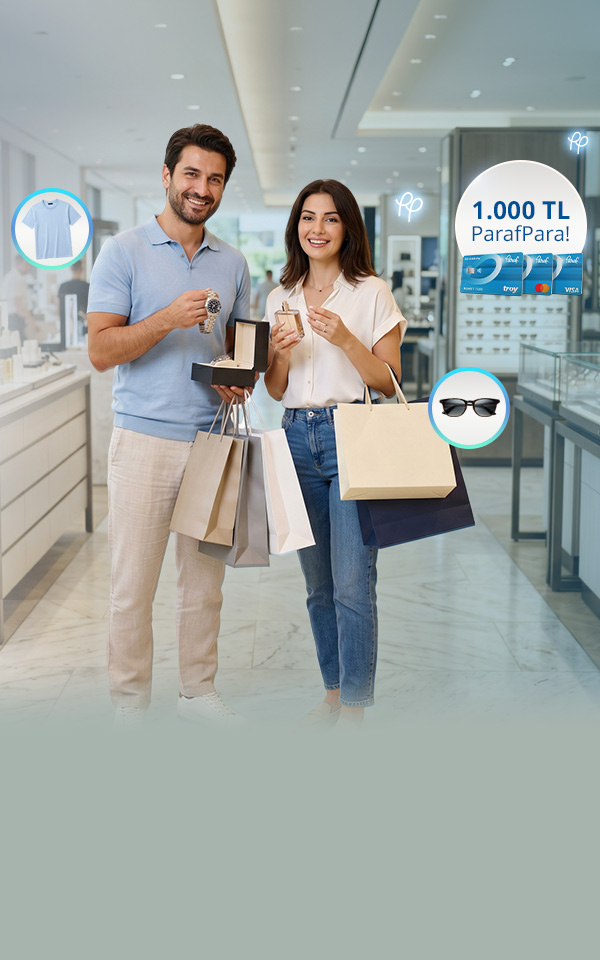 Giyim, Kozmetik, Optik ve Saat Alışverişlerinize 1.000 TL'ye varan ParafPara