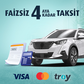 MTV ödemelerinize faizsiz 4 aya kadar taksit fırsatı!
