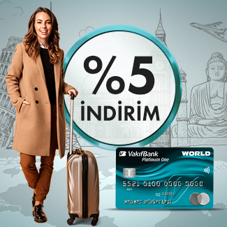 Platinum One kartınız ile yurt dışı alışverişlerinde %5 indirim!