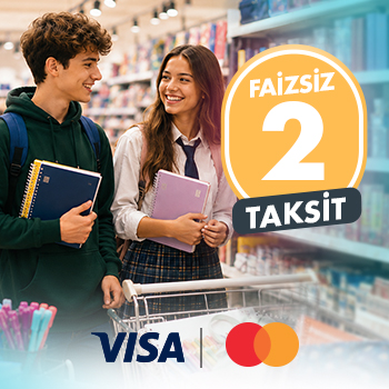 Kitap ve kırtasiye harcamalarınıza faizsiz 2 taksit fırsatı!