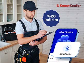 İşcep Hayatım Evim’de Konut Hizmetleri Menüsünden Yapacağınız Konutkonfor Harcamalarınıza %20 İndirim Fırsatı!