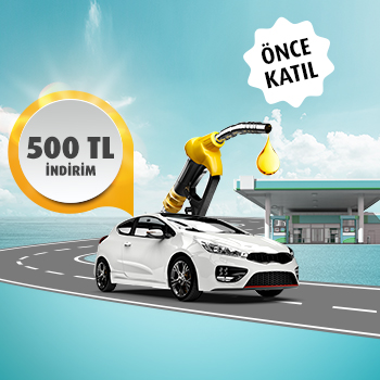 3.000 TL ve üzeri akaryakıt alışverişinize 250 TL, toplam 500 TL indirim!