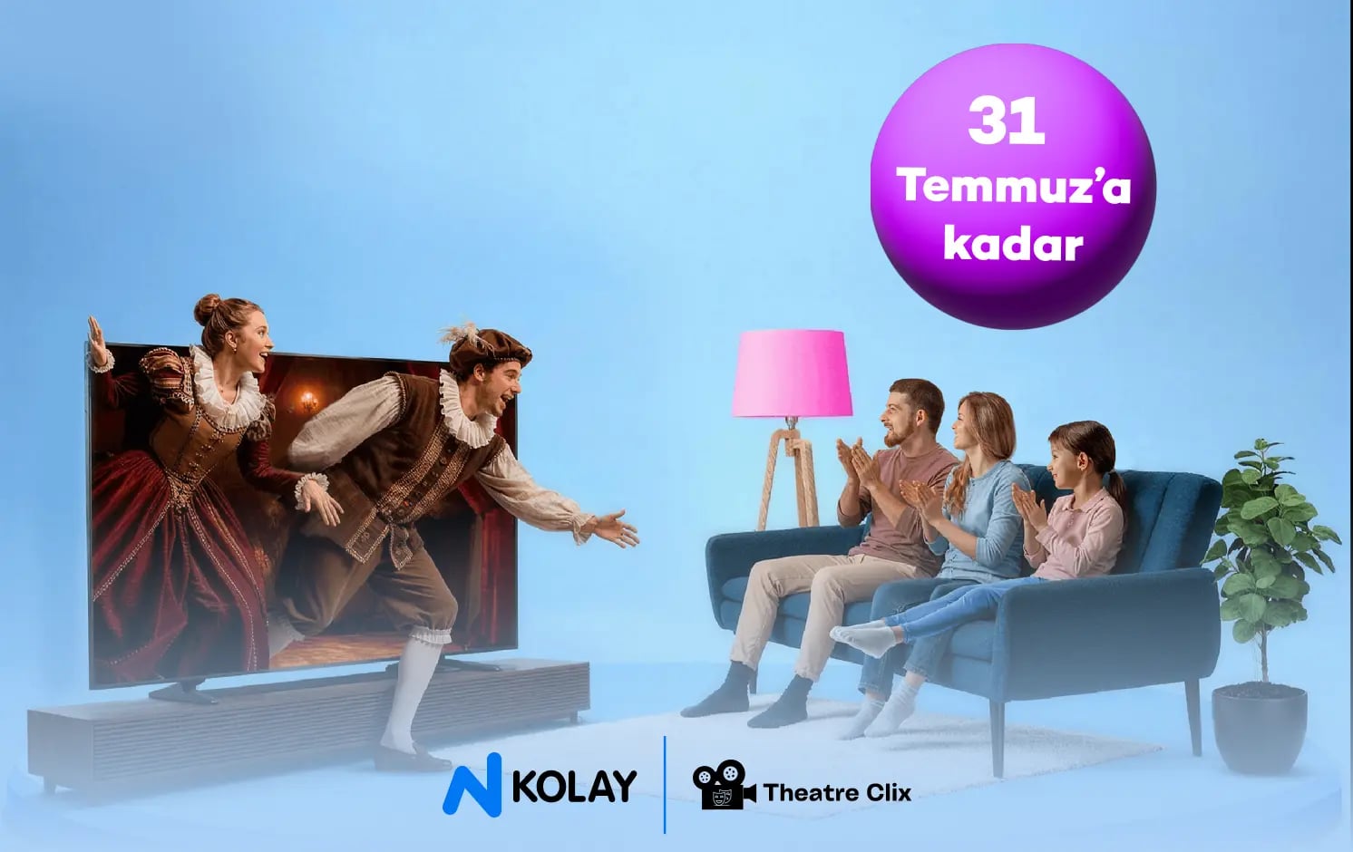 N Kolay banka kartından Theatre Clix üyeliği hediye!
