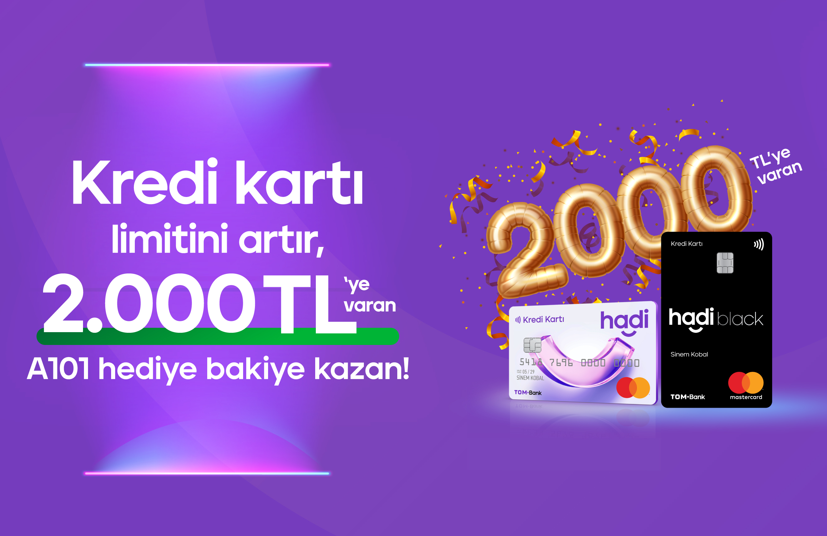 Kredi Kartı limitini artır, harcamalarından toplam 2000 TL’ye kadar A101 hediye bakiye kazan!