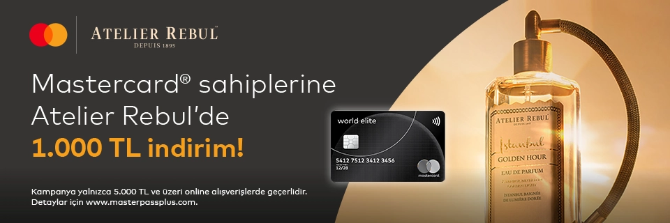 Anadolubank Silver Logolu Mastercard Sahiplerine Atelier Rebul’de 1.000 TL İndirim Kampanyası