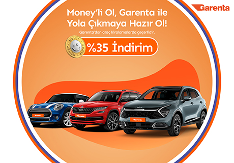 Garenta'dan Money'lilere Özel %35 İndirim