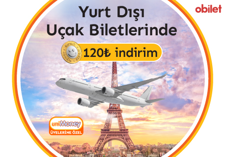 Obilet'de Unimoney'lilere Özel 120 TL İndirim!