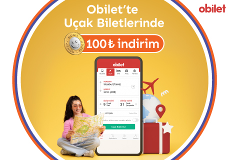 Obilet'ten Money'lilere Özel Uçak Biletlerinde Geçerli 100 TL İndirim