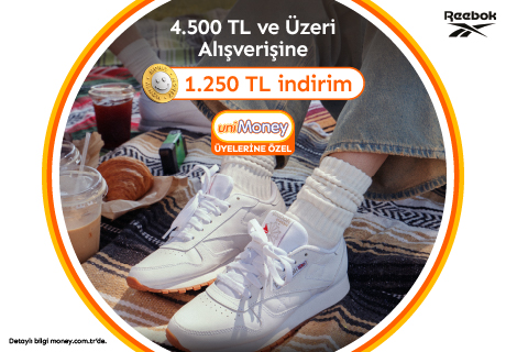 Reebok'dan Unimoney'lilere Özel 1.250 TL İndirim