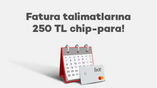 Ağustos’ta fatura talimatlarına 250 TL chip-para