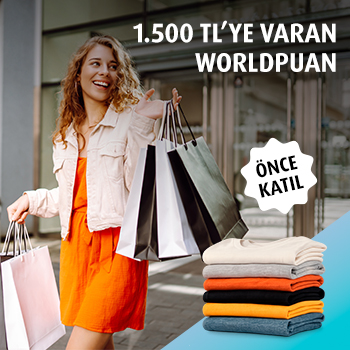 Giyim, ayakkabı ve aksesuar alışverişlerinize 1.500 TL'ye varan Worldpuan!
