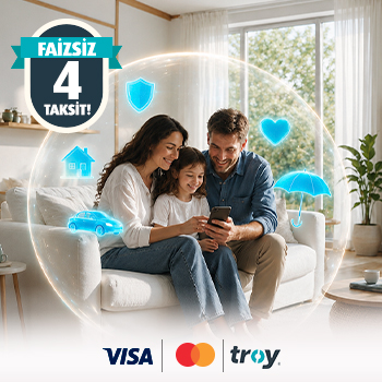 Sigorta harcamalarınıza faizsiz 4 taksit fırsatı!